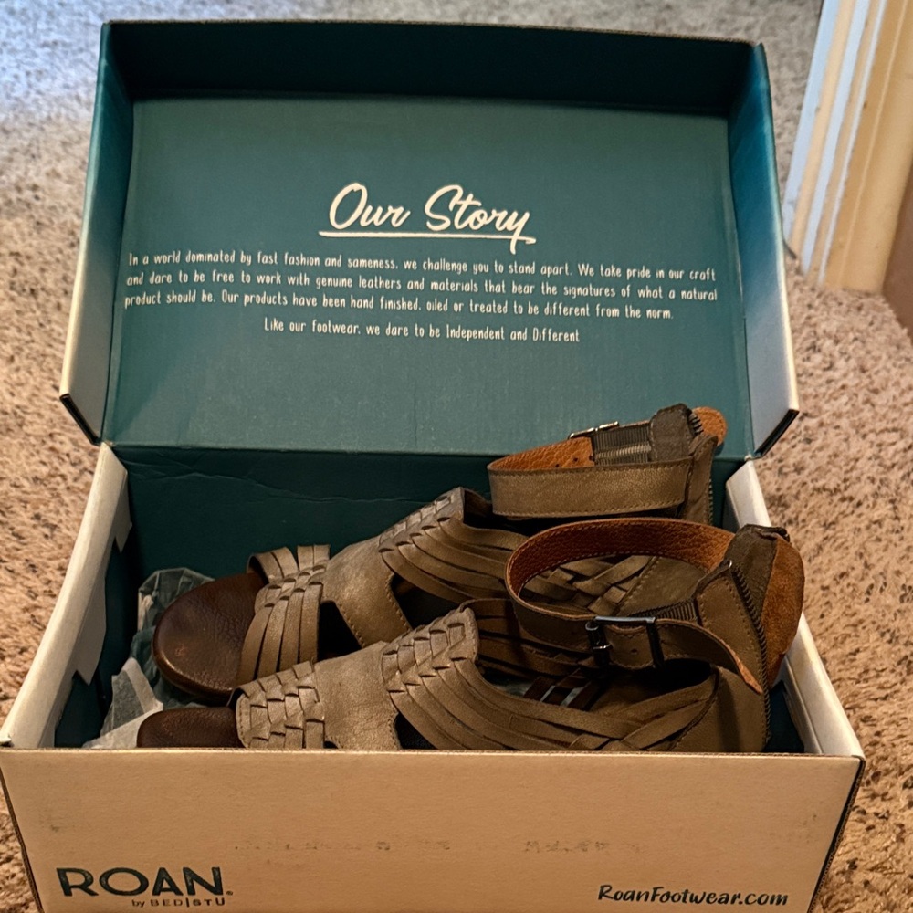 Bed Stu Brown and Tan Women Sandals